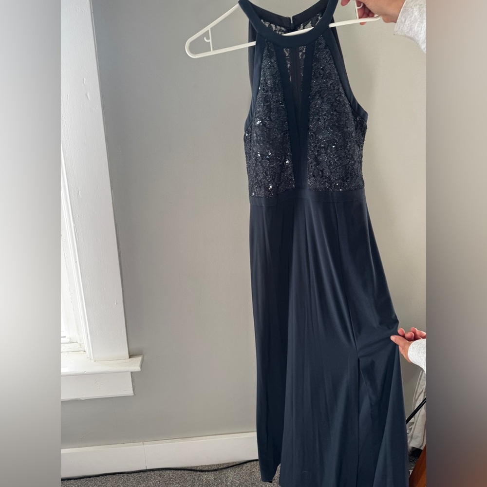 Night Way Collections Navy Sequin Dress